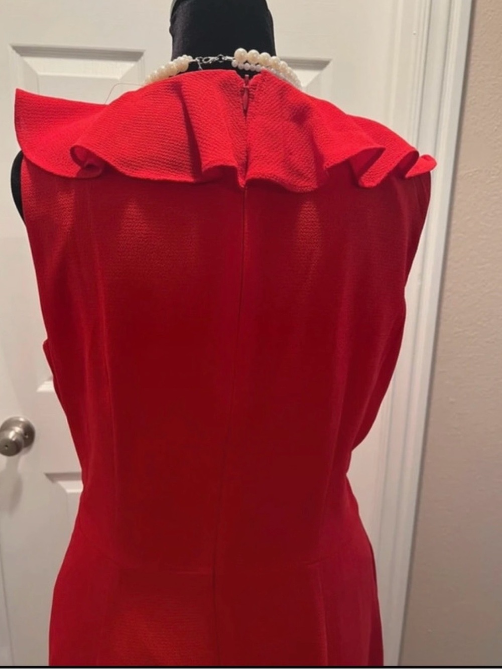 London Times Red Ruffle Maxi Dress - Picture 3 of 5